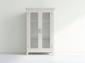 Vitrine 90 x 40 x 180 cm - Weiß - klassische Standvitrine mit 2 Glastüren und klarer Linienführung