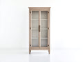 Vitrine Holz 90 x 40 x 180 cm - Natur - 2 Glastüren mit klassischem Design